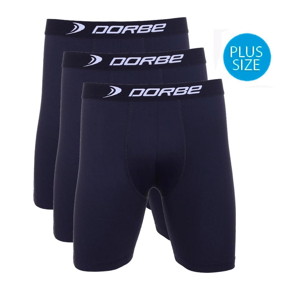 Kit 3 Cuecas Long Leg Plus Size Poliamida Dorbe Não Enrola Original Masculina Longa Ciclista