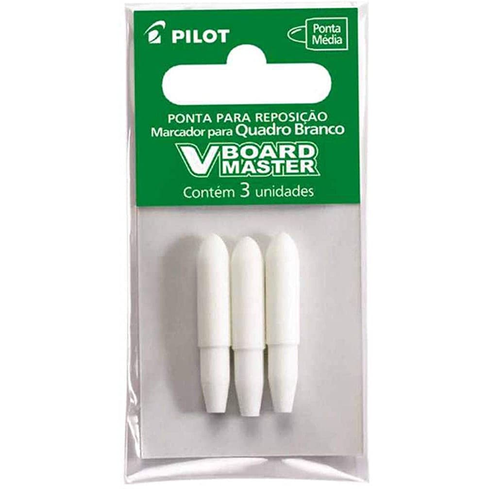 Pontas para Pincel de Quadro Branco Compatível Pilot V-Board Master - Blister 3/5 Pontas.
