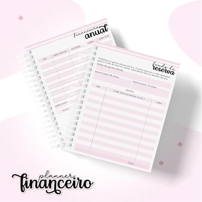 Refil / Miolo Impresso A5 para Planner Financeiro Permanente