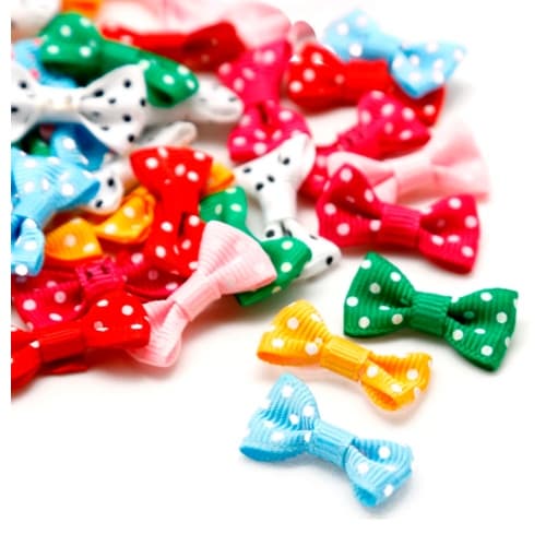 Gravatinha Laço de Cetim Colorido Estampado - Confecção, Artesanato, Decoração