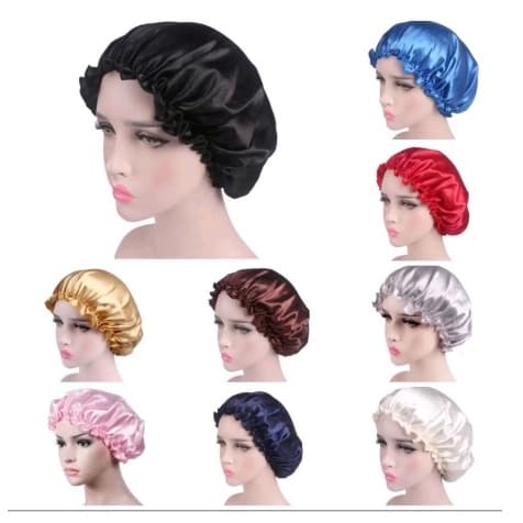 Touca de Cabelo de Cetim/Seda Cor Lisa/ Cuidar do Cabelo/Touca de Cetim Antifrizz Cetim Alto Brilho Ideal Para Umectação
