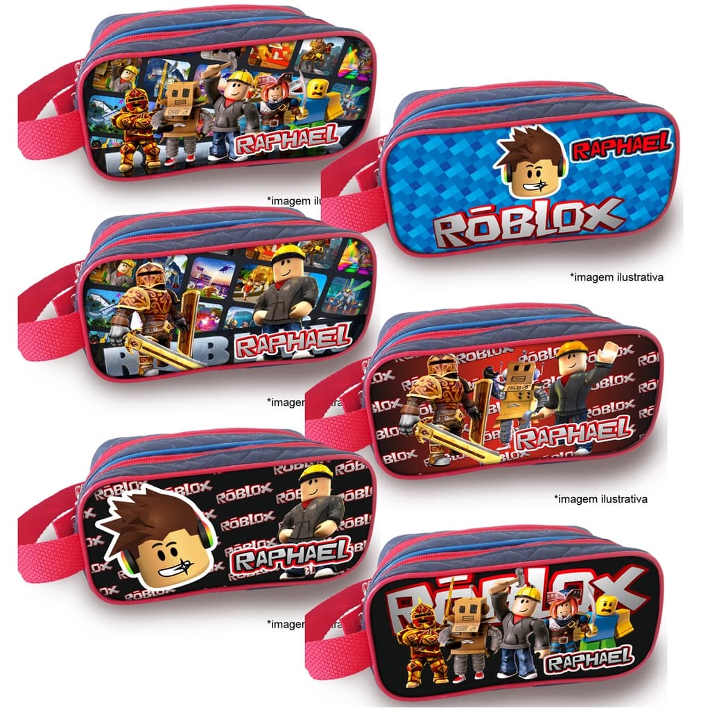 Estojo duplo Roblox Personalizado com nome