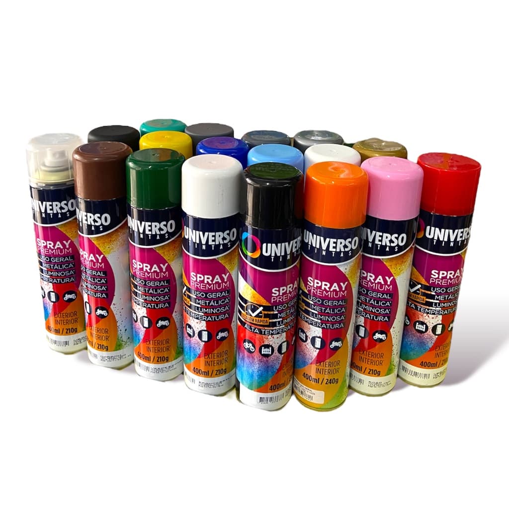 Tinta Spray Uso Geral - Metais Madeira Alta Temperatura Auto Gesso Artesanato