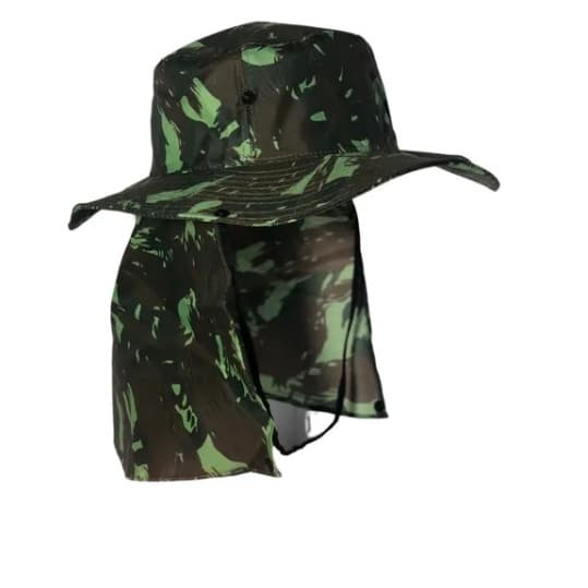Chapeu Pescador Camuflado com Proteção de Pescoço