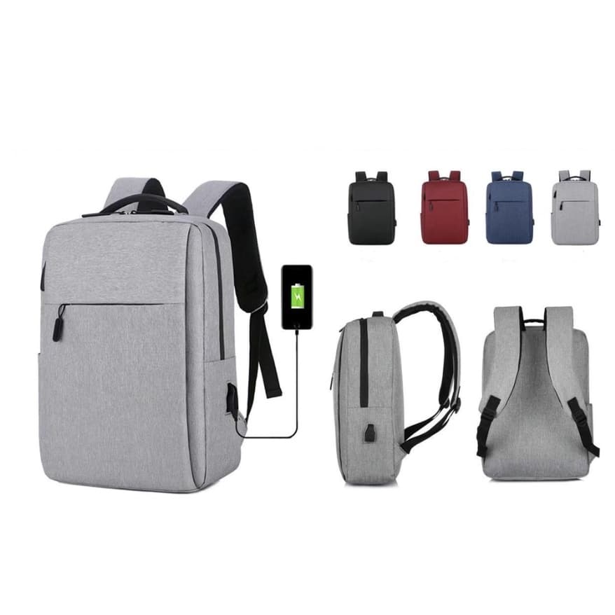 Mochila Escolar Para Notebook 15.6 Semi Impermeável Com USB E Um Cabo USB