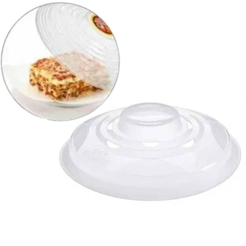 Tampa de microondas para alimentos de plástico de cozinha grande - tela para alimentos transparente maxximo