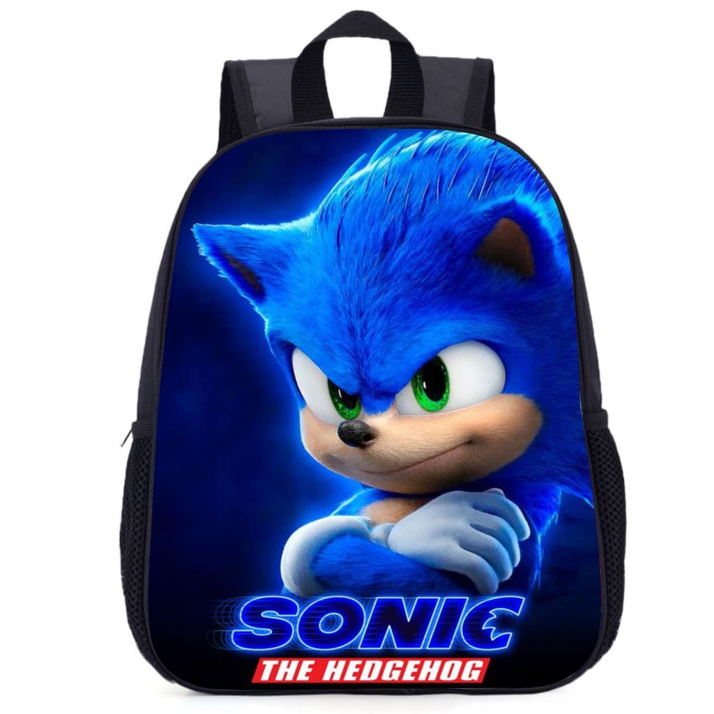 Mochila Sonic adolescentes para viagens, bolsa escolar 01