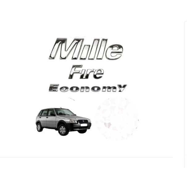 Kit Emblemas  letreiro  Uno Mille Fire Economy Cromado