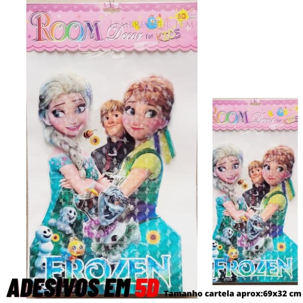 Frozen 5D Elza , Olaf , Anna Kristoff Cartela de Adesivo