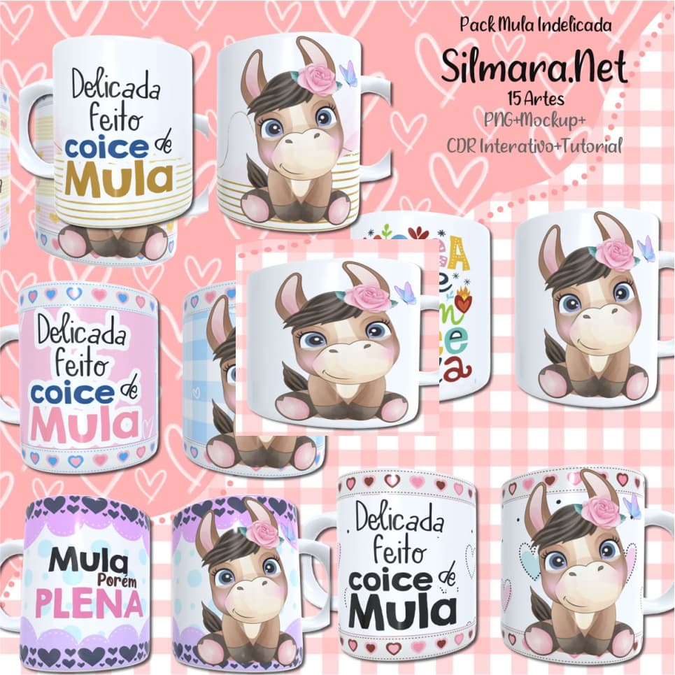 Canecas Delicada Feito o Coice de Mula