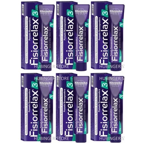 Kit 6 Pomadas Massageadora Fisiorrelax 150g - Rhenuks
