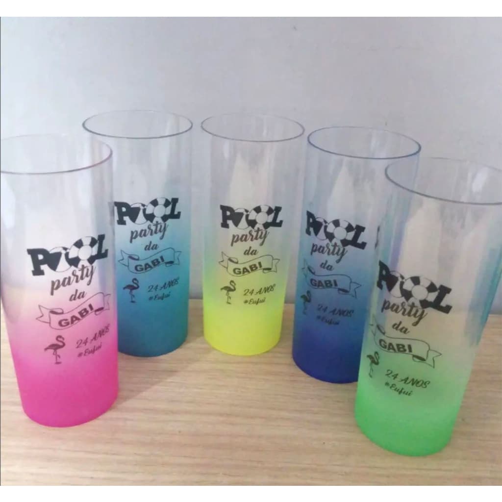 120 copos Long Drink - Degrade personalizado