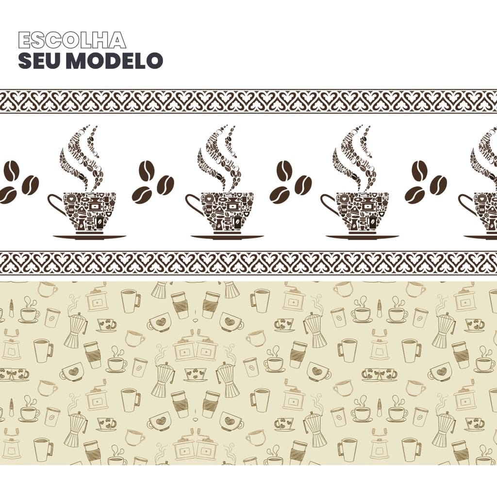 Faixa Adesiva Decorativa Papel de Parede Café