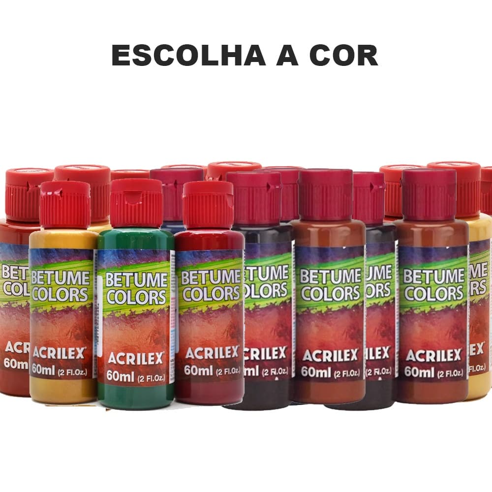 Betume Colors 60ml - Acrilex - Escolha a Cor