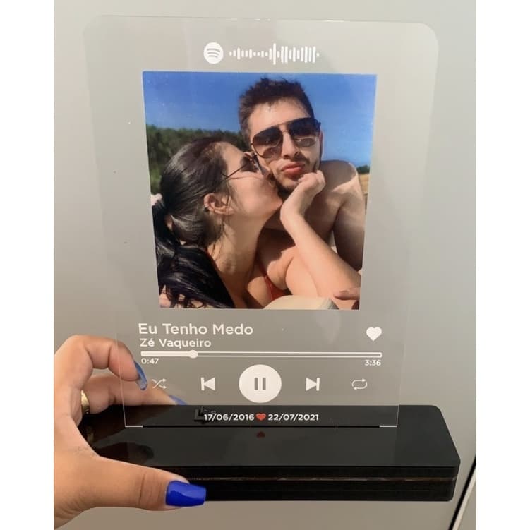 Luminária Foto Personalizada Spotify