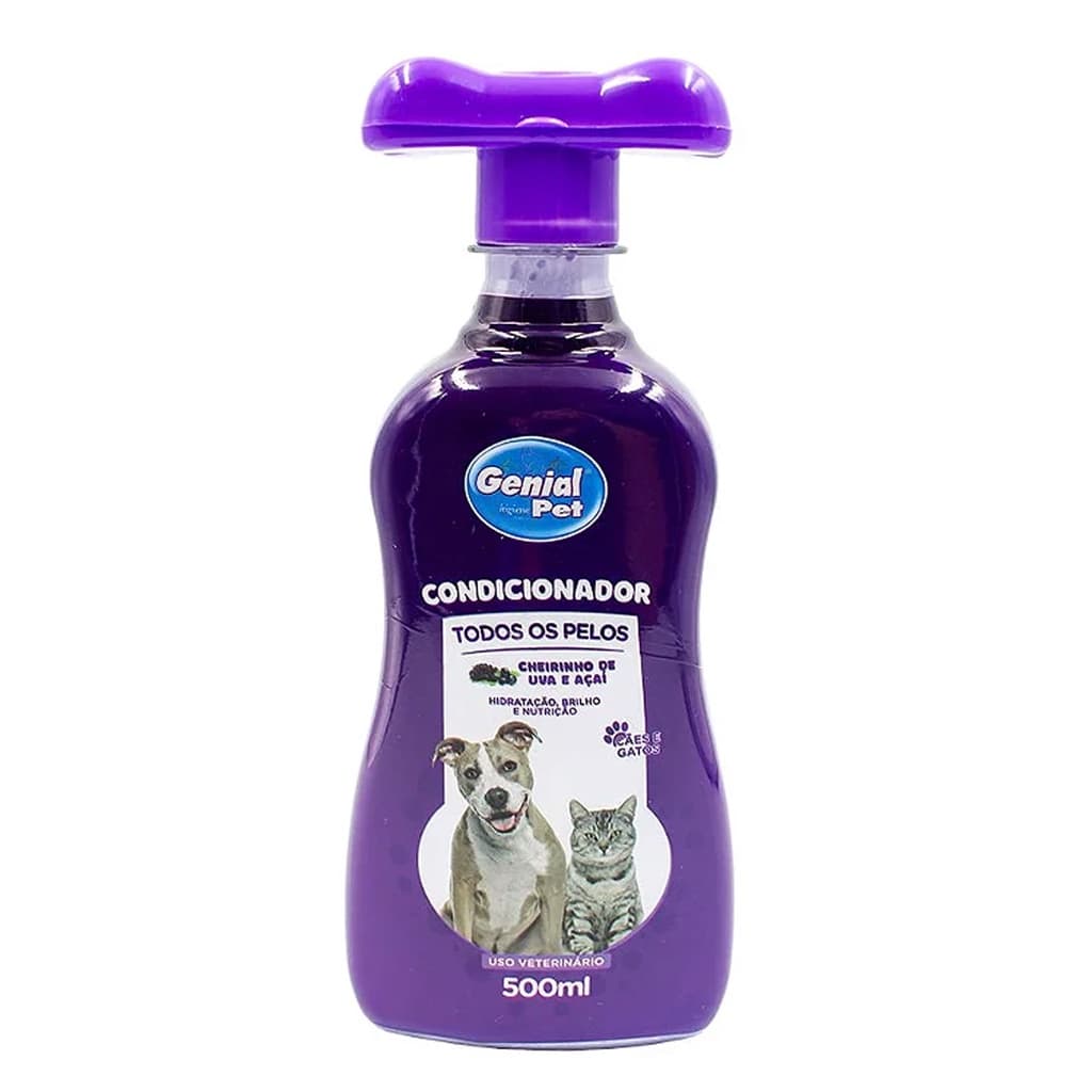 Condicionador - Genial Pet 500ml - Uva + Açai Caes e Gatos