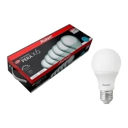 Jogo 6 Lâmpada Led 9w Pera Bivolt Casa Quarto Sala Comércio