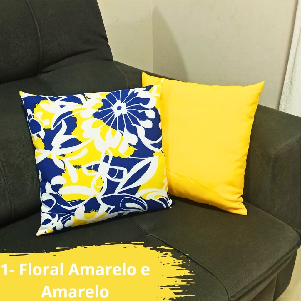 Kit 2 Almofadas Cheias com Zíper 40x40cm com Enchimento Decorativas para sofá, cama e quarto.