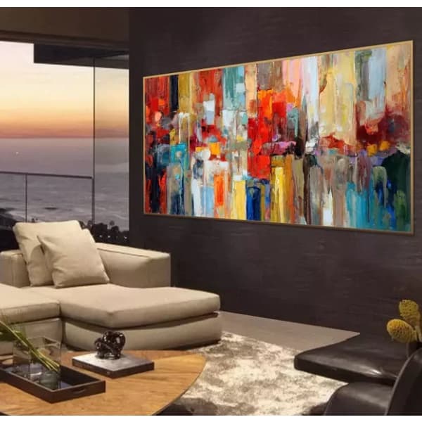 Quadro Decorativo Abstrato Colorido 110x80
