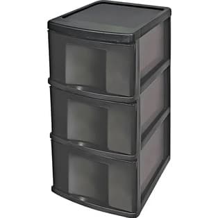 Gaveteiro De Chão 3 Gavetas Organizador Multiuso modelo Gv-14 Preto