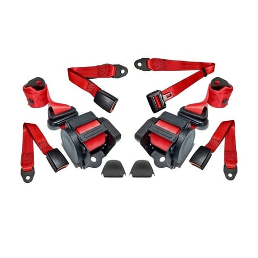 Kit Cinto De Segurança Vermelho Chevette Sl Sle Traseiro