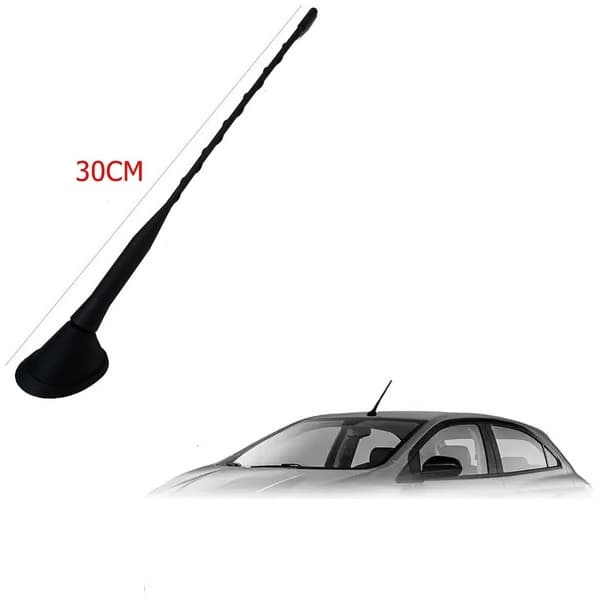 Haste Antena Anteninha Preta 30cm Para Carros e Onibus Universal