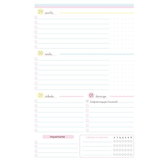 Refil / Miolo Candy para Planner 2027