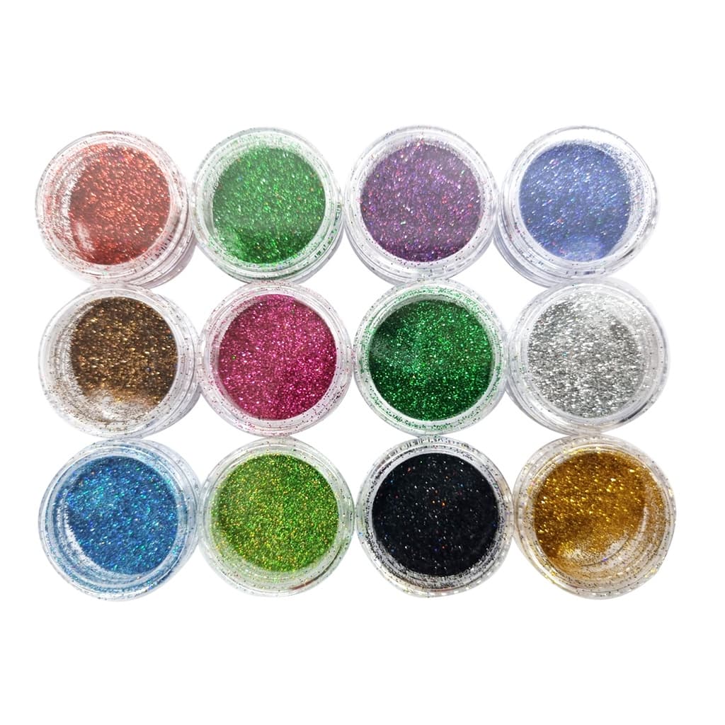 12un Decoração Unhas Glitter Flocado Variados Encapsulamento