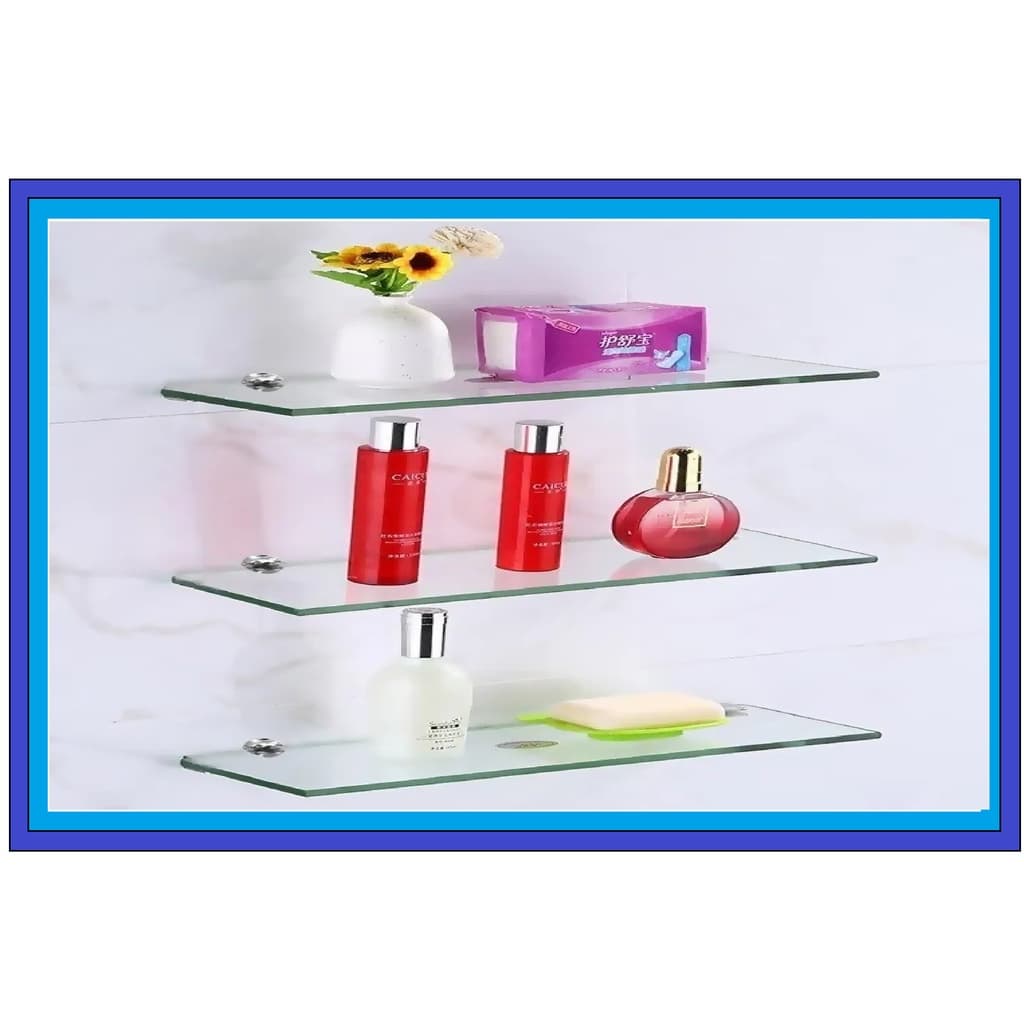Kit 3 prateleiras com suporte fenda, medida 30x10