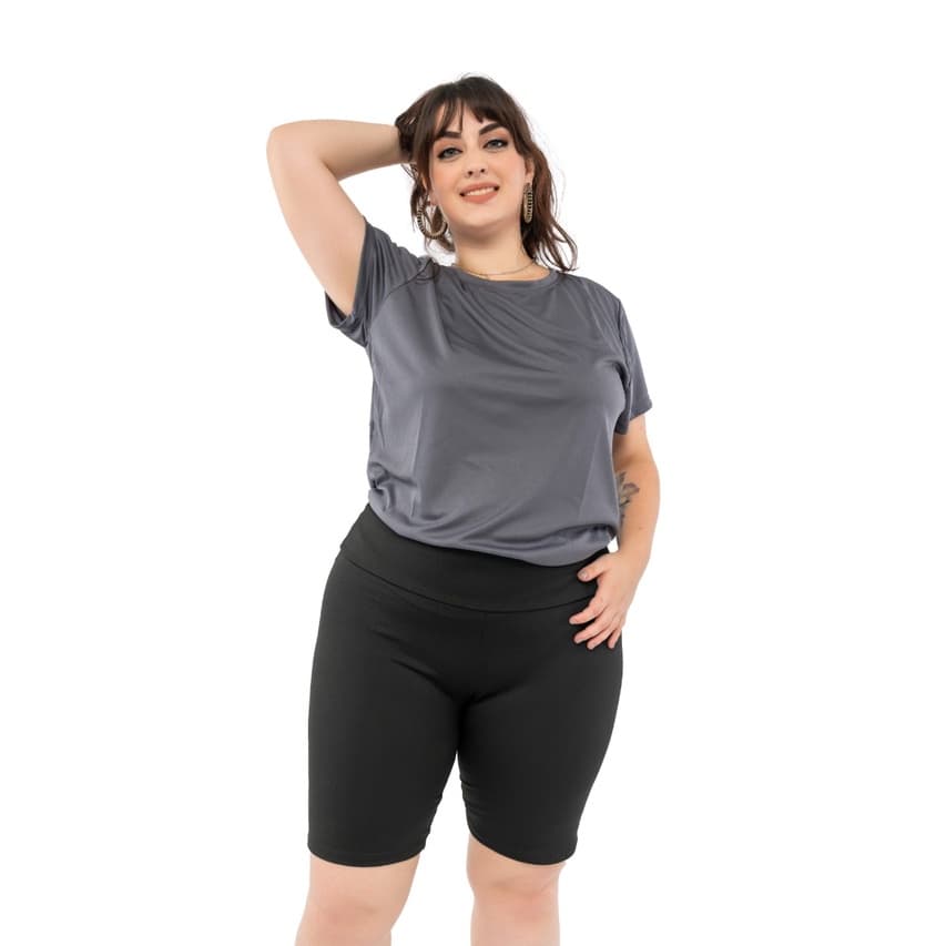 Bermuda Suplex Plus Size Cós Alto