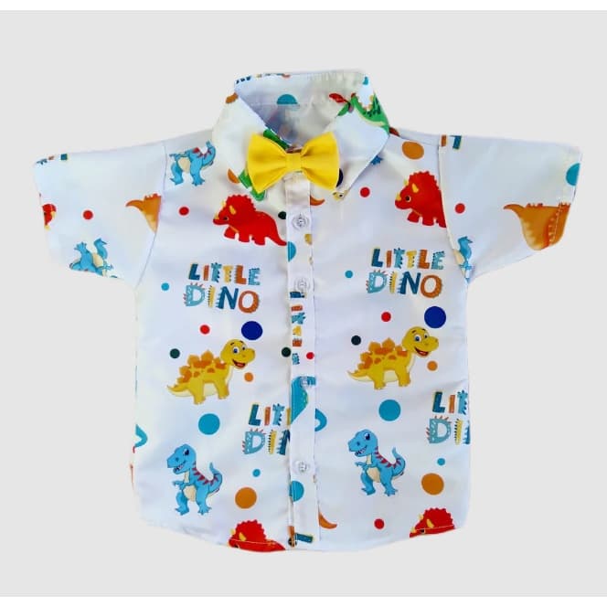 Camisa TEMÁTICA Dino Baby Roupa de menino Infantil festa de aniversário blusa + gravata roupa para festas tematicas