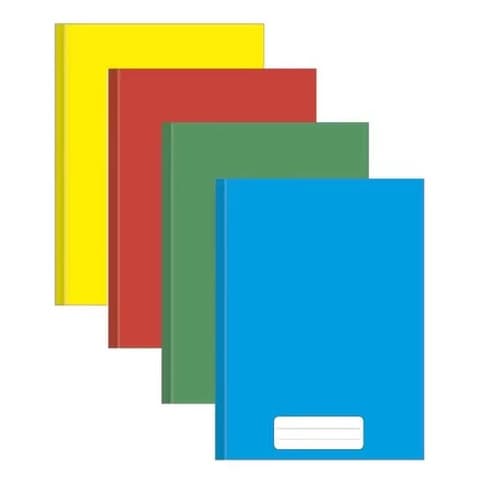 KIT 4 Caderno Costurado Escolar Volta as Aulas 80Folhas Cores Grande SMART CADERNOS