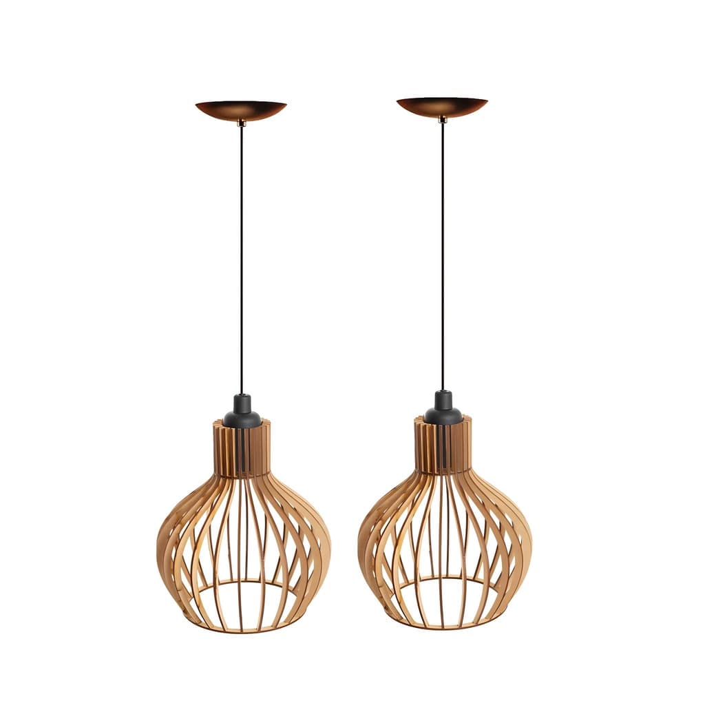 2 Unidades Luminária Pendente de Teto Lustre Balcão de Cozinha Americana 1 Metro de Fio - 2ppc