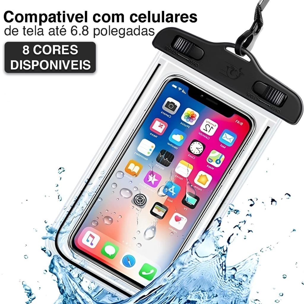 Capa De Celular À Prova D'água Capinhas Proteção Impermeável Chuva Mergulhos Aquáticas