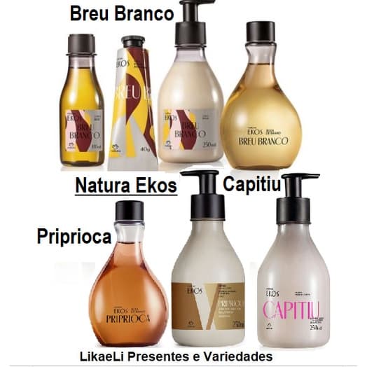 Ekos Natura Breu Branco, Priprioca,Capitiu. Hidratante Corporal, Óleo, Perfume Água de Banho