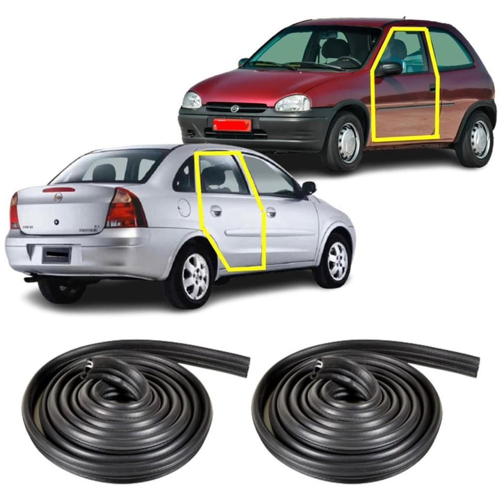Borracha Vedação Porta Corsa 1994 a 2012 todos os modelos Unitário