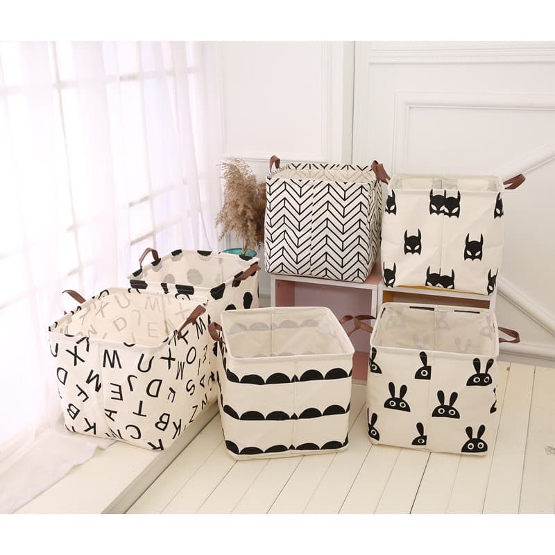 Cestos Organizador Multiuso Dobrável Roupa Brinquedo Tecido 30x30*cm