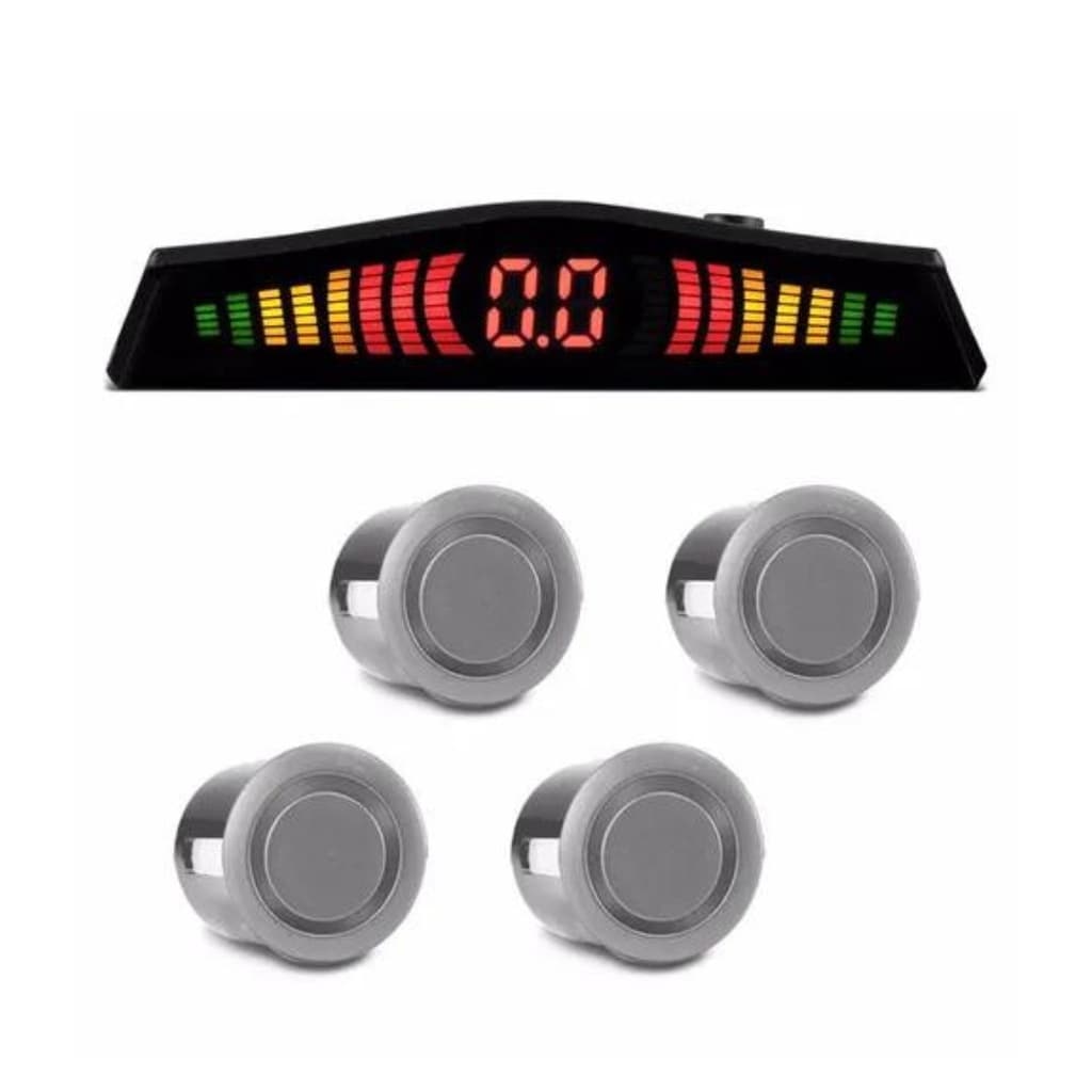 Sensor De Estacionamento Kx3 4 Pontos Display Prata