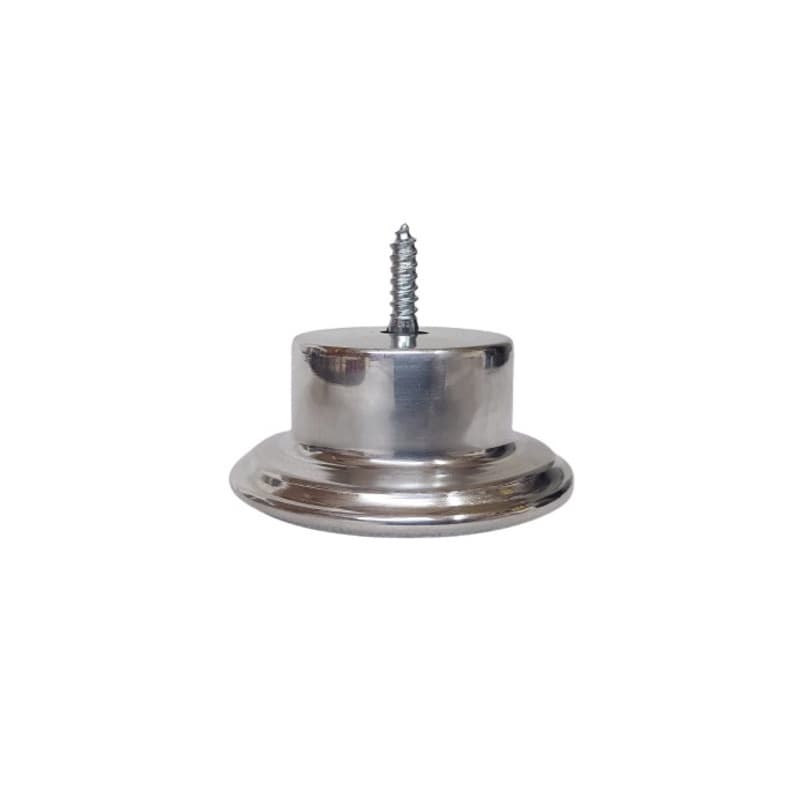 Pé Tubular de Alumínio Para Sofá Box de Cama 4cm - UNIDADE
