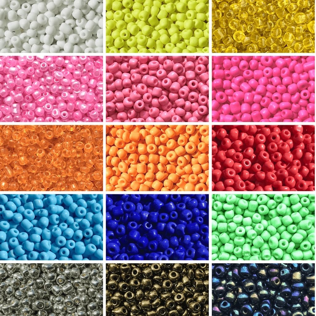 Até 1150 Peças Miçanga Vidro Pacote Grande Pulseira Artesanato Cores