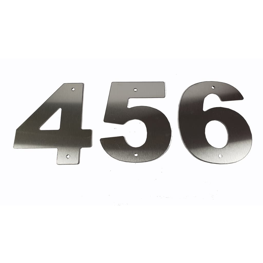 Kit 3 Números ou Letras - Algarismos Para Residência Inox Escovado 14cm Promoção Fábrica Numeral ou Letras para Casa