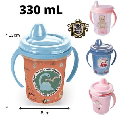 Copo Infantil 360 Graus antivazamento 330ML Para Treinamento De Bebê - Copos Estampas Diversas