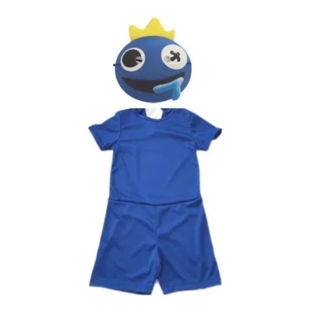 Fantasia Babão Blue Rainbow Friends Roblox Infantil