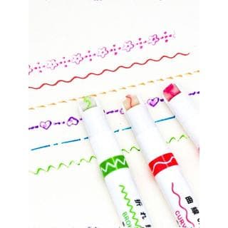 Caneta carimbo roler marca texto com desenhos e kit 6 peças ou unitário