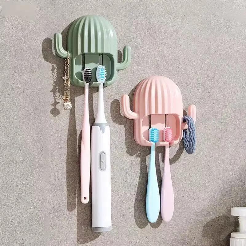 Suporte Porta Escova de Dente Adesivo Parede Cactos EM3736