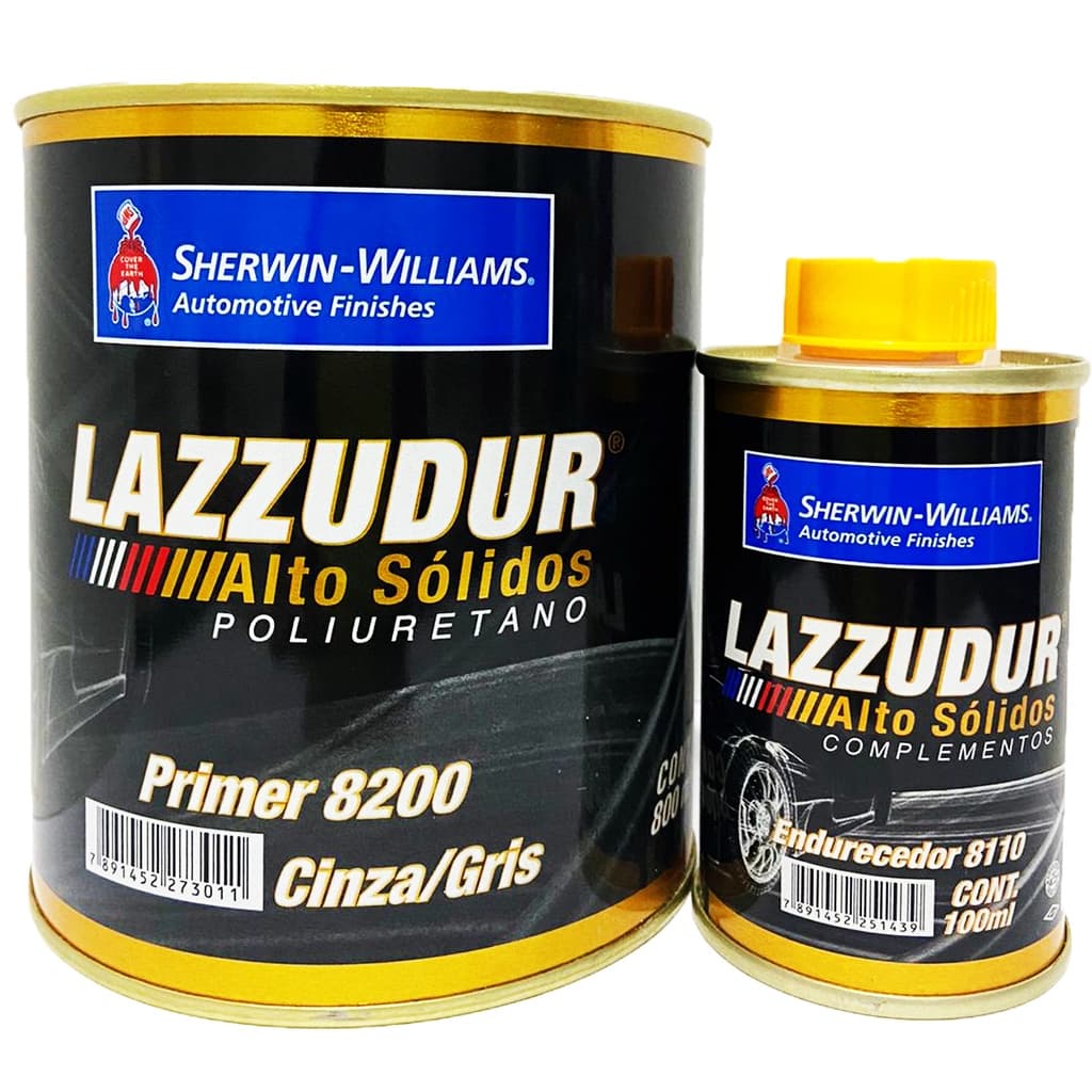 Primer Pu 8200 Cinza Lazzuril Alto Solidos