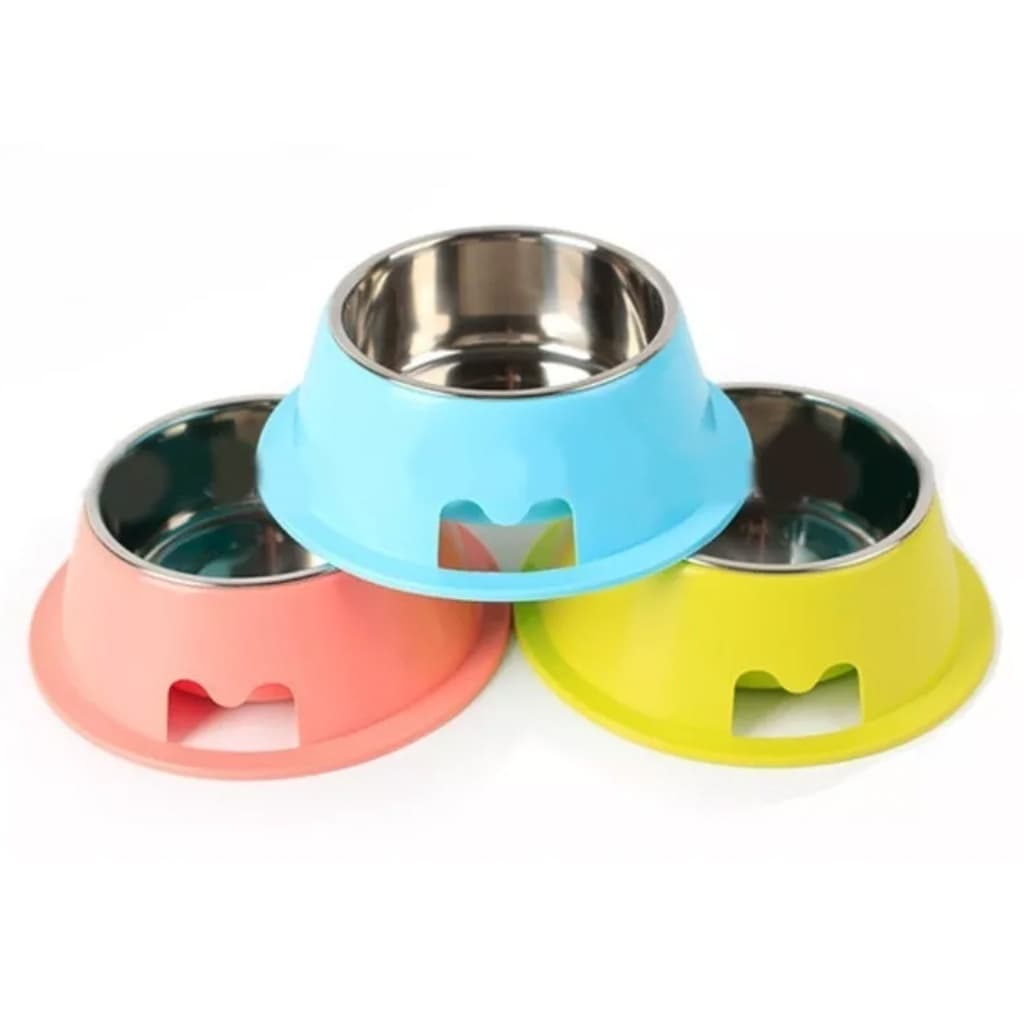 Bebedouro Comedouro Inox Para Caes 500ml Pet Racao Agua