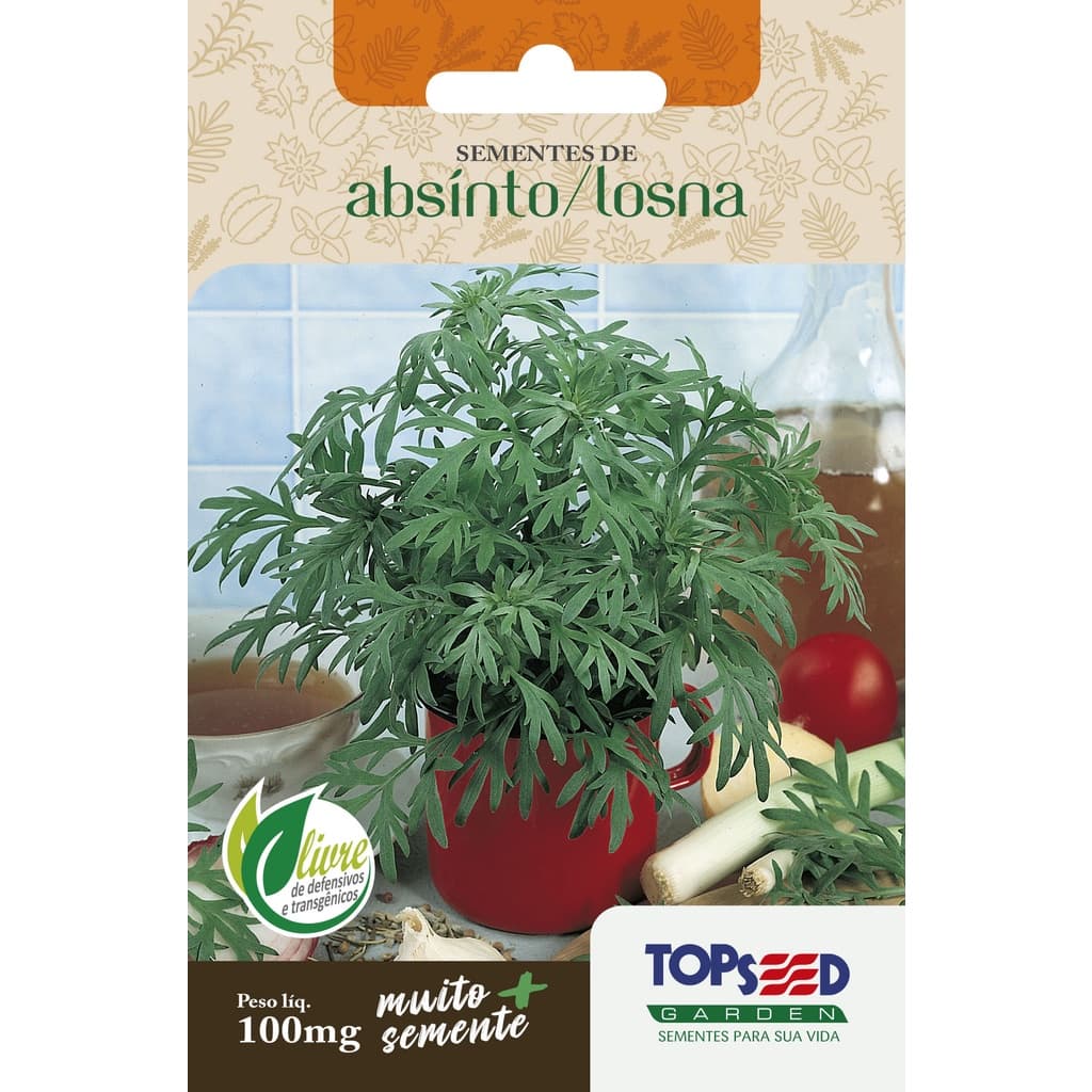Sementes de Absinto Losna 100mg para Plantio em Horta e Vaso Erva Aromática