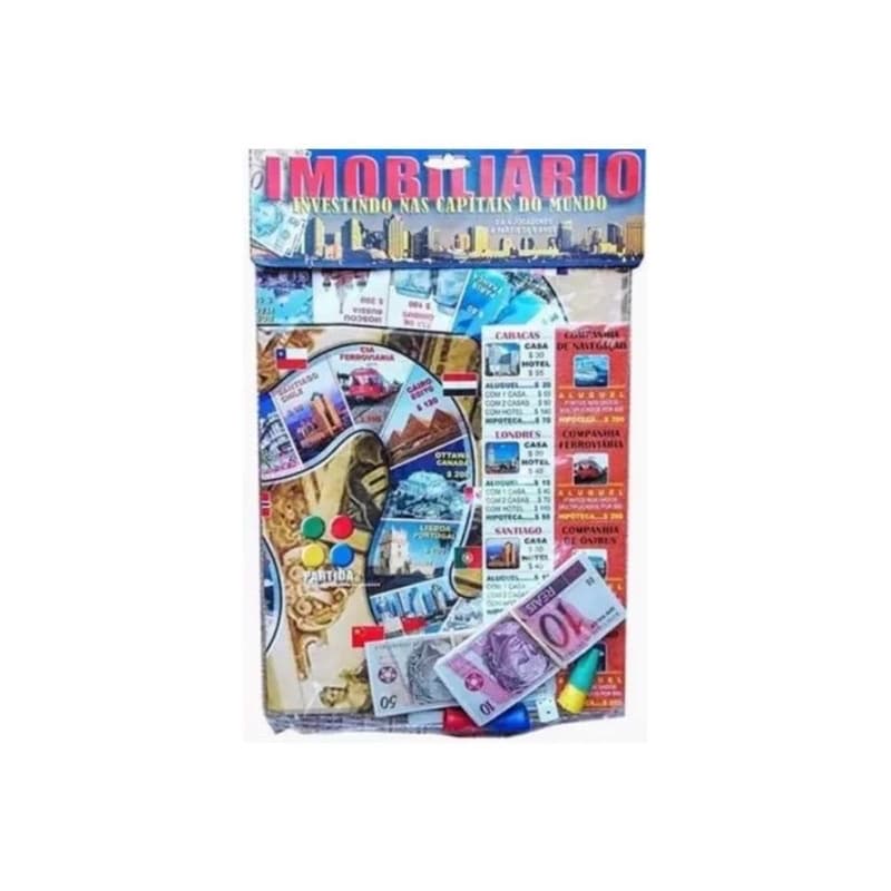 Jogo De Tabuleiro Mesa Banco Imobiliário Brinquedo Educativo Divertido 2 A 4 Jogadores