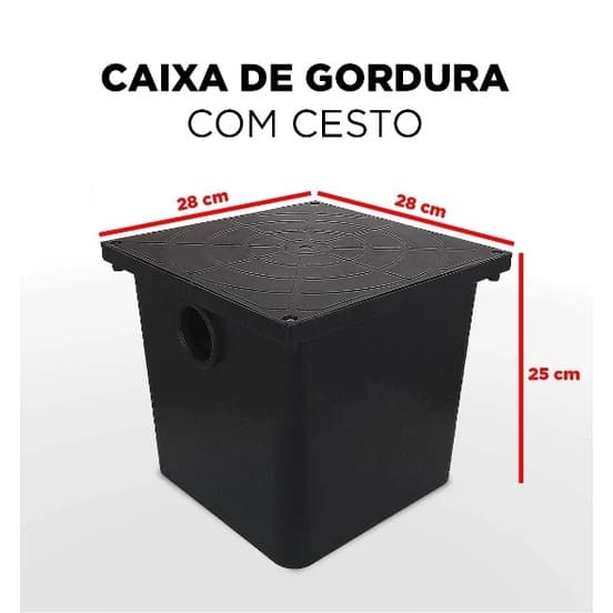 Caixa Gordura Passagem Inspeção Com Cesto 100/50